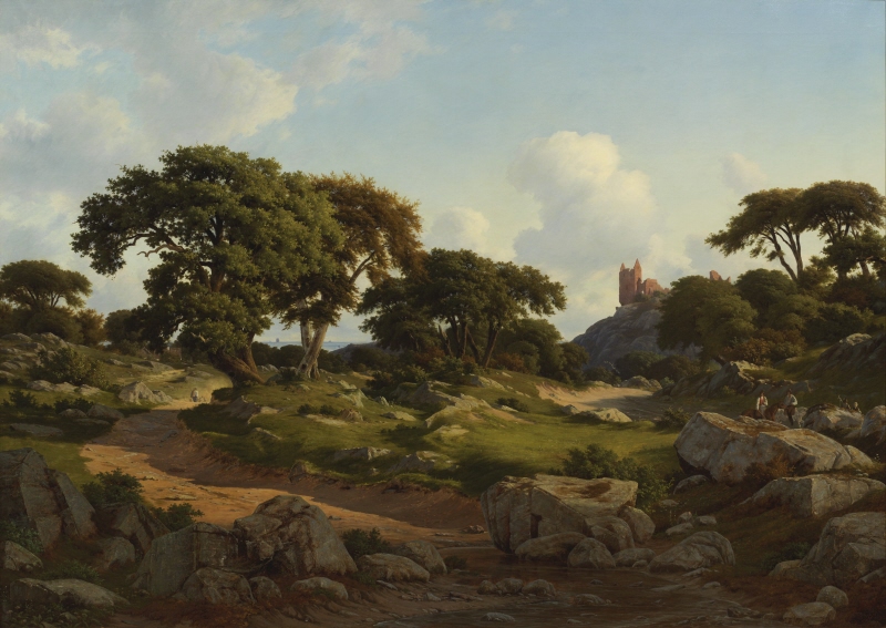 Landscape with Ruined Castle. Motif from Bornholm with Hammershus