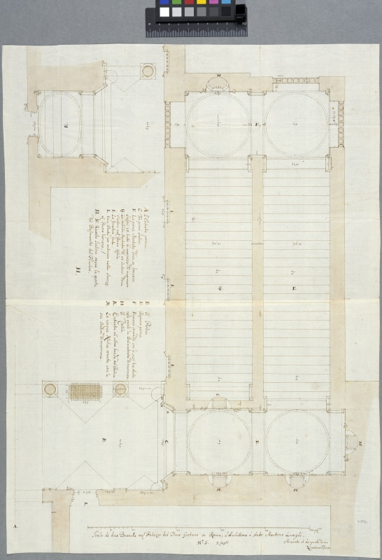 Palazzo Ruspoli (formerly Caetani), Rome. Plan of the great staircase