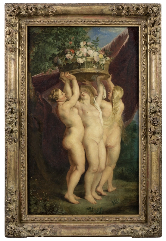 The Three Graces with a Basket of Roses