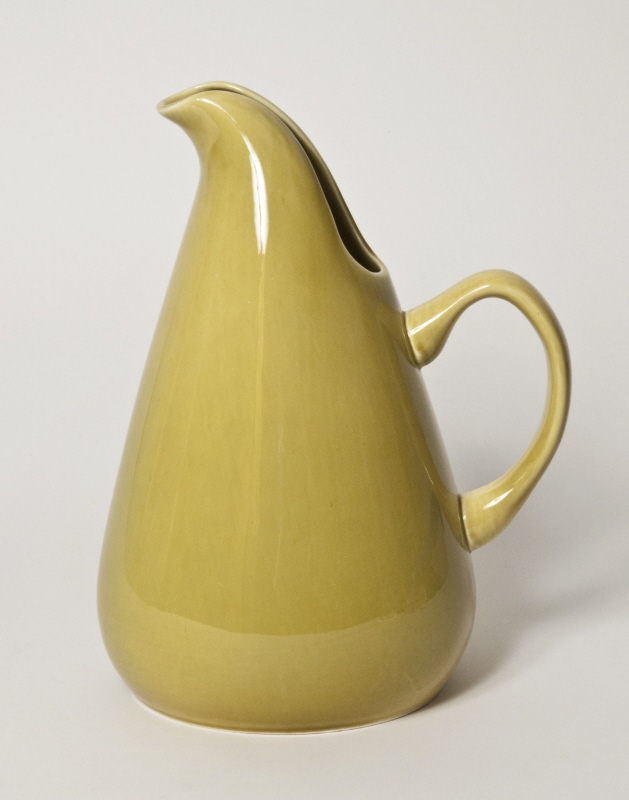 Jug, tall and pear-shaped, American Modern line