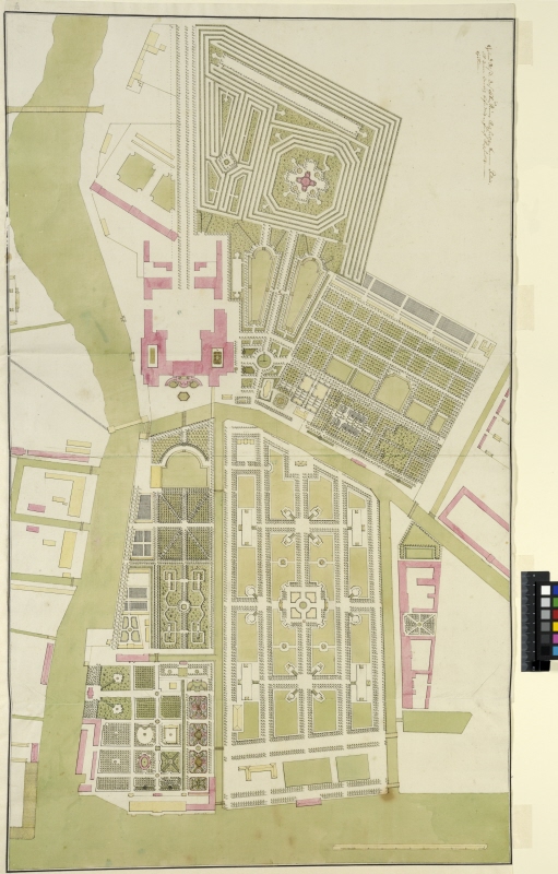 The Summer Garden, St. Petersburg. Plan of the first, second and third Imperial gardens
