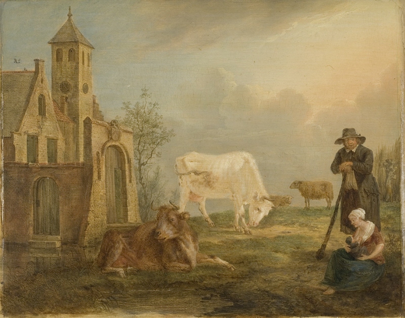Landscape with Peasants and Cows