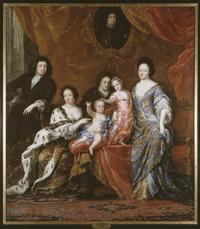 Hedvig Eleonora (1636–1715), Princess of Holstein-Gottorp, Queen of Sweden, with her Family, 1683