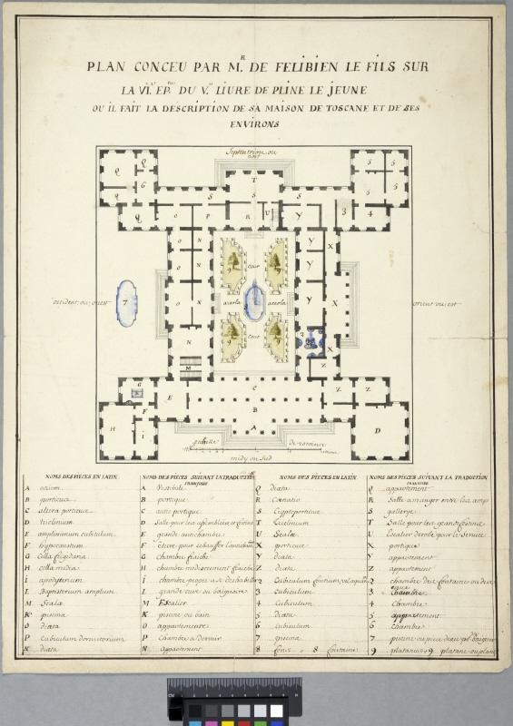 Plan of a Large Villa, Based upon the Descriptions of Pliny the Younger of his Tuscan Villa