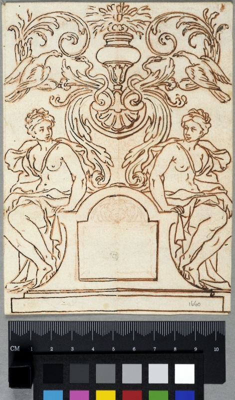 Decorative Panel with Seated Female Figures