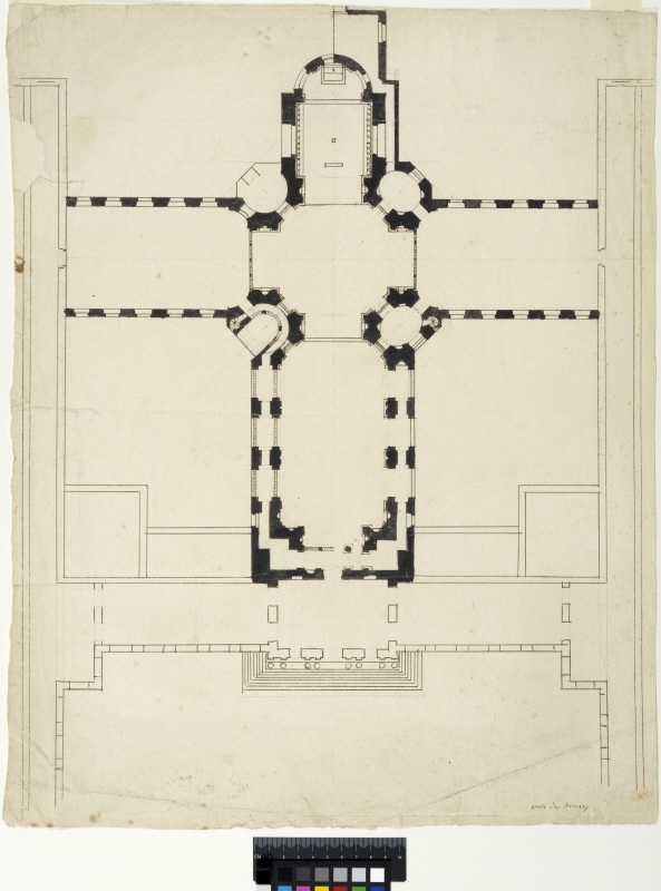 Proposal for the Church of the Hôtel des Invalides, Paris. Plan
