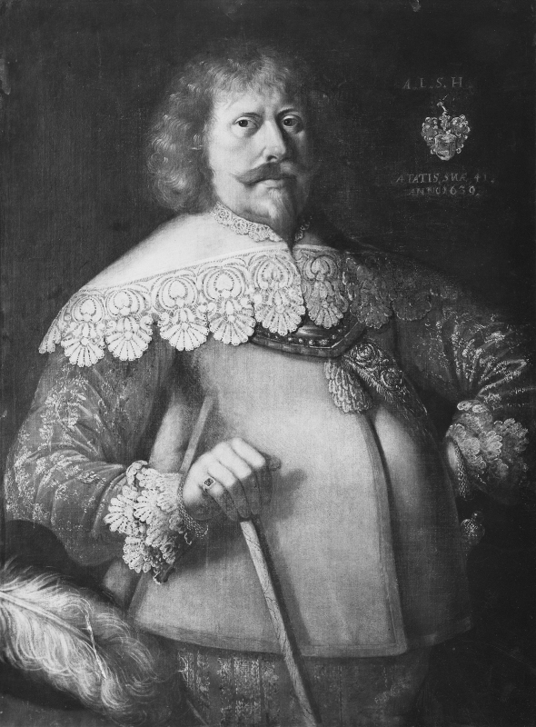 Abraham Cronhjort (1598 or 1604-1666), colonel, married to 1. Dorotea Vellingk, 2. Elisabet