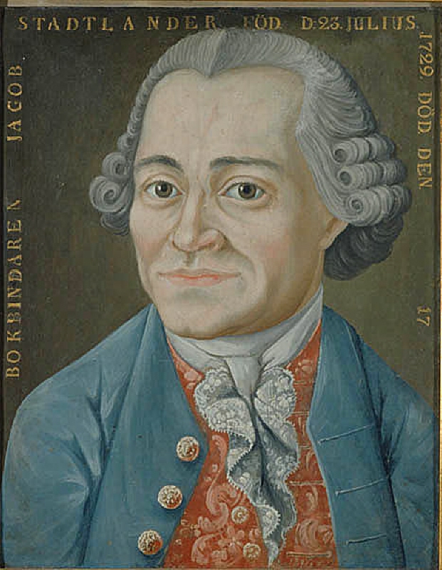 Jacob Stadtlander (1729-1797), bokbindare, gift med Ulrica Lovisa Thimm