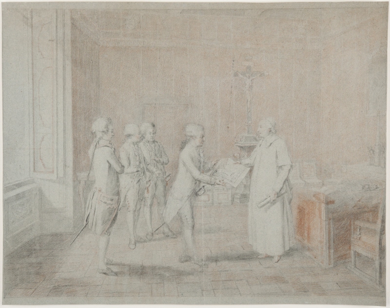 Pius VI:s audiens 21 april 1788 för Carl Fredrik Fredenheim, Pehr Niclas Suther och Knut Kurck