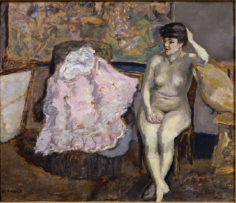 Nude with Pink Fabric