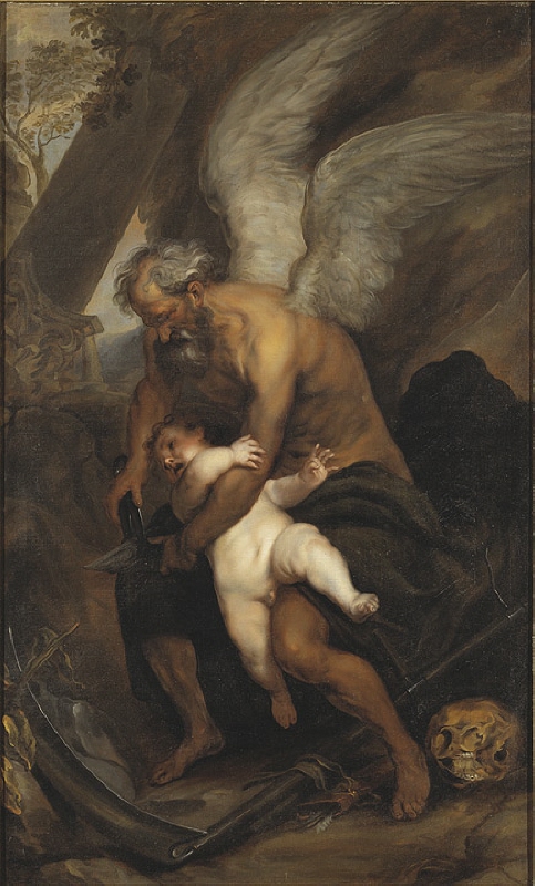 Chronos Clipping the Wings of Cupid