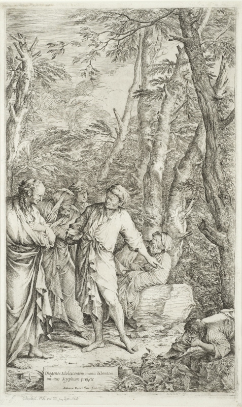 Diogenes kastar skålen