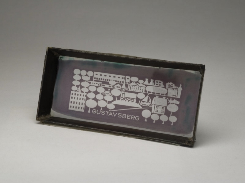 Frame for screen printing Gustavsberg motifs in Lagun ashtray