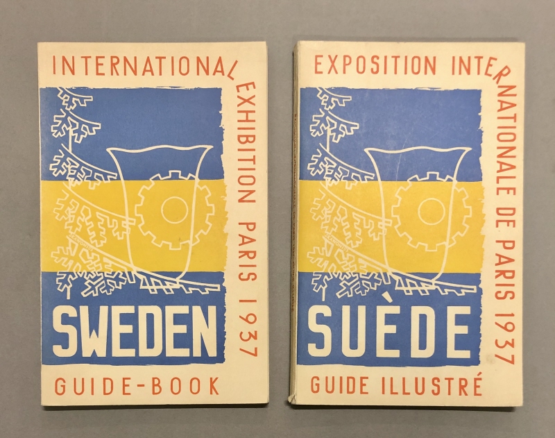 Bok. Sweden - Suède. Kataloger på engelska och franska språken över Sveriges utställning vid Expo i Paris 1937