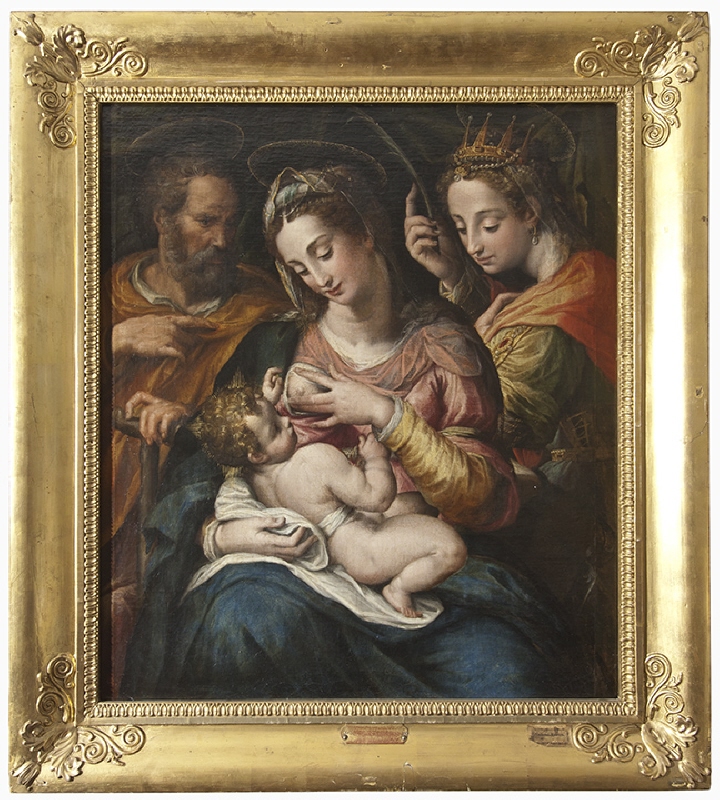 Den heliga familjen med Sta Katarina