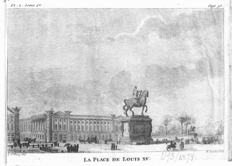 "La place de Louise XV". Ingår  i "Architecture de differents Maître
