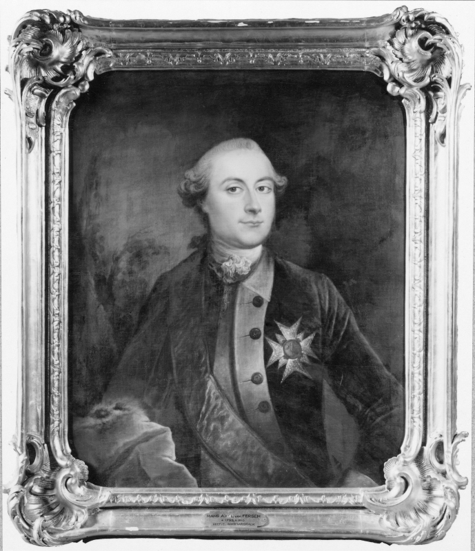 Fredrik Axel von Fersen (1719-1794), greve, riksråd, fältmarskalk, överste i tysk och fransk tjänst, g.m. grevinnan Hedvig Catharina De la Gardie