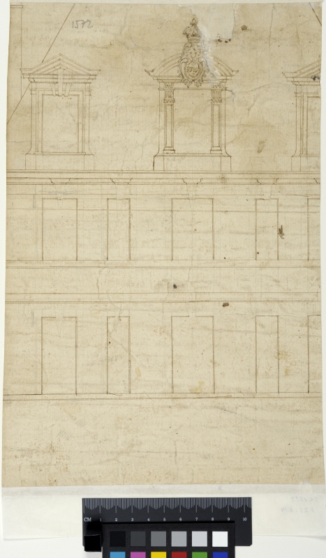 Elevation av fasad, möjligen till Pavillon Royal vid Place des Vosges (Place Royal), Paris