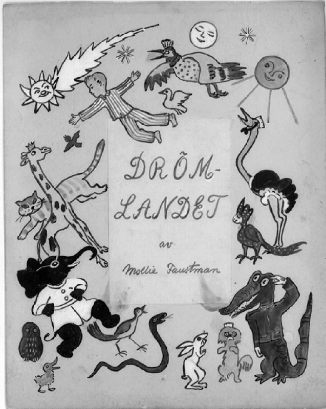 Illustration till "Drömlandet", Bonnier 1945. Omslagssida