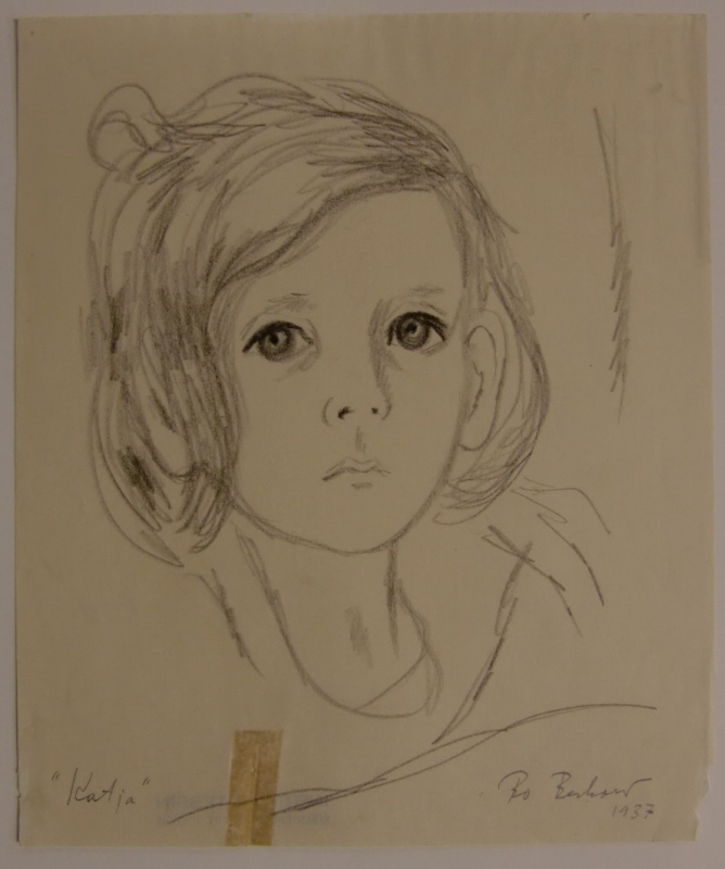 Katja Beskow, konstnärens dotter, barnhuvud