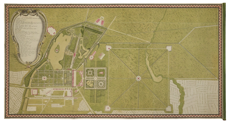 Tsarskoje Selo, Pushkin. Overall plan of palace and gardens