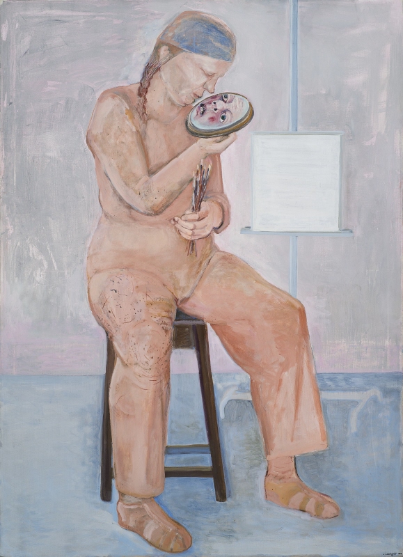 Lena Cronqvist, Den vita duken, självporträtt, 1982