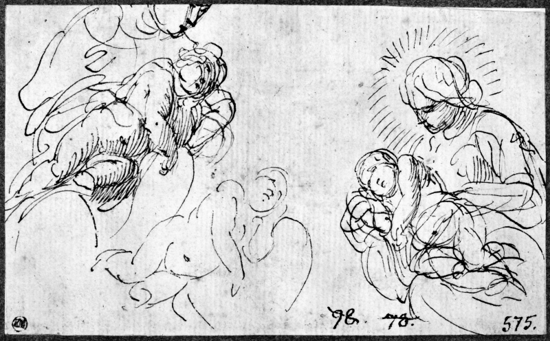 Two studies for the Virgin and Child