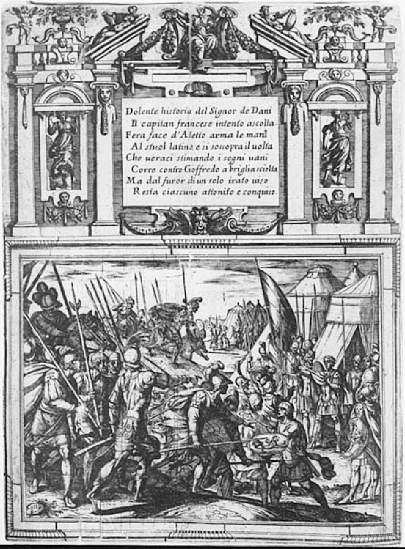 Tasos "Gerusalemmeliberata" (1562). Illustration till "Canto VIII"