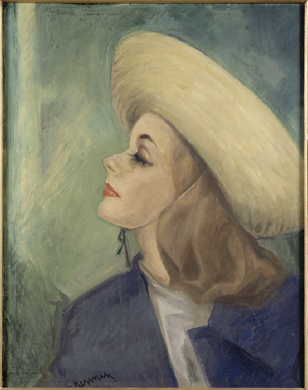 Porträtt av skådespelerskan Greta Garbo (1905 - 1990)