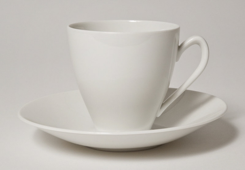 Coffe cup and saucer, decor ”Blanca” model ”SB”