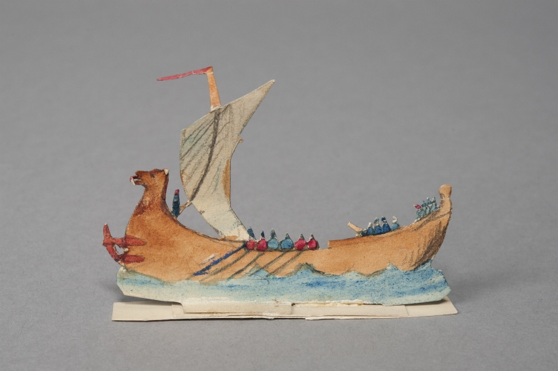 Ship with several figures [one of 36 figures]