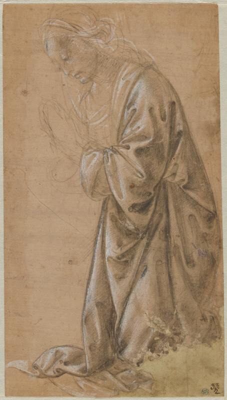 Kneeling Virgin, Study for an Adoration of the Christ Child