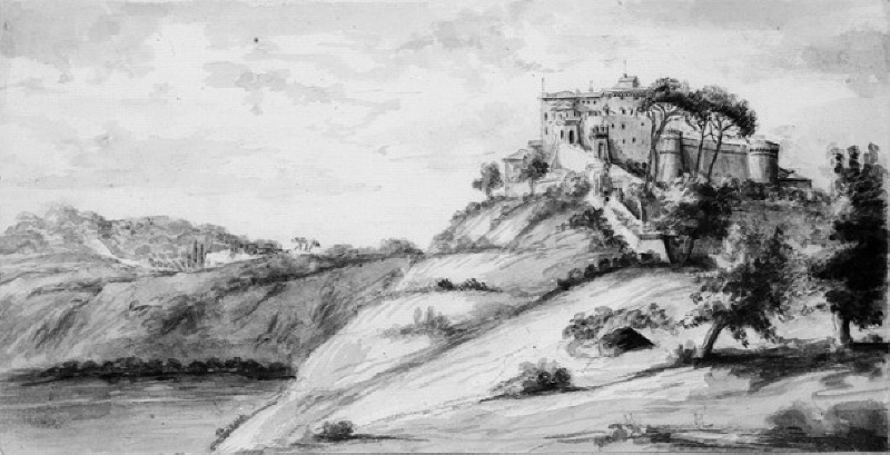 Påvliga slottet i Castel-Gandolfo