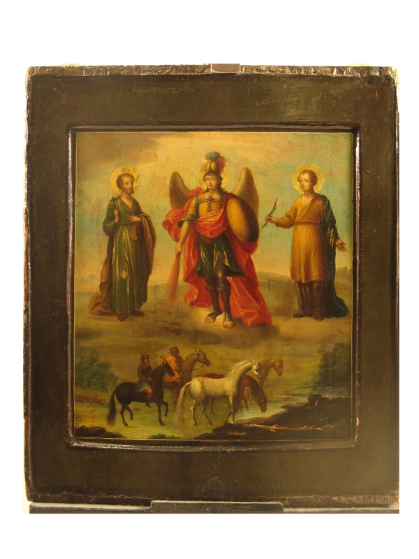 The Archangel Michael with Saint Flor and Saint Lavr