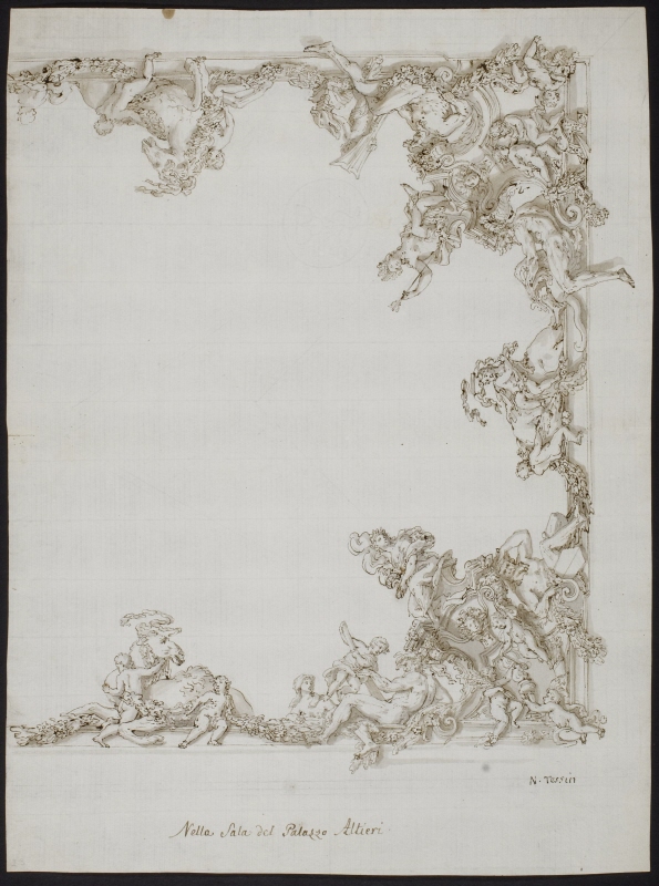 The Stucco Decoration of the Ceiling in the Sala of the Palazzo Altieri, Rome