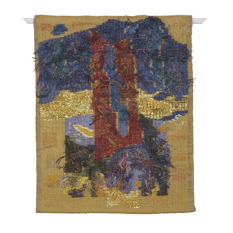 Del av textil utsmyckning "Till Garbo - hommage med rosenbrokad, stillbild och tre orientaliska gömställen"