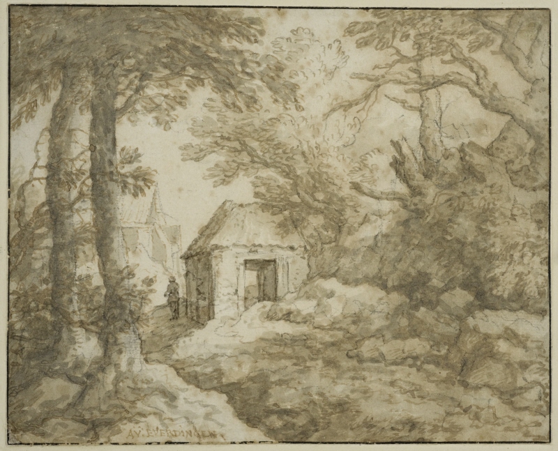 Rocky Landscape with Cottages