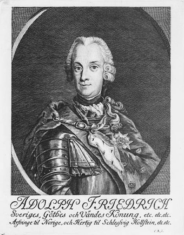Porträtt av Adolf Fredrik, kung av Sverige
