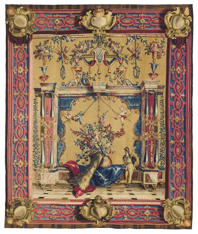 Tapestry, Grotesques de Berain, "The Peacock"