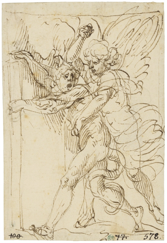 Fight between angel and devil