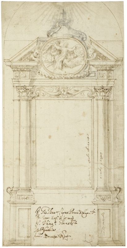 Rome: Santa Maria in Traspontina, design for an altar dedicated to Saint Teresa of Avila, c. 1637