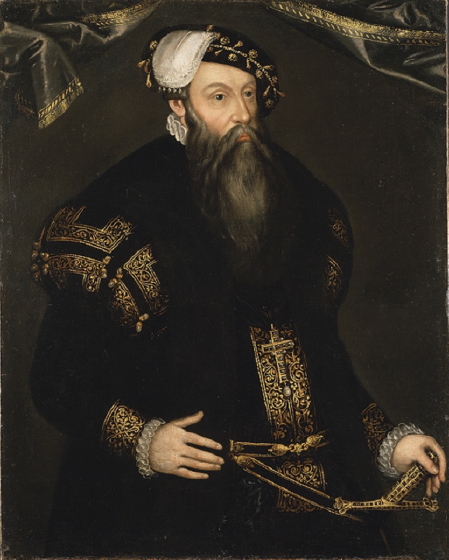 Gustav Vasa (1496-1560), kung av Sverige, gift med 1. Katarina av Sachsen-Lauenburg, 2. Margareta Leijonhufvud, 3. Katarina Stenbock