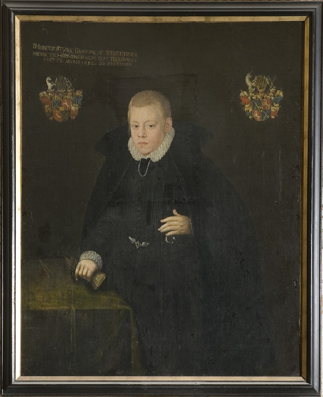 Mauritz Sture (1552-1592), greve, riksråd, g.m. Anna Klasdotter (Horn af Åminne)