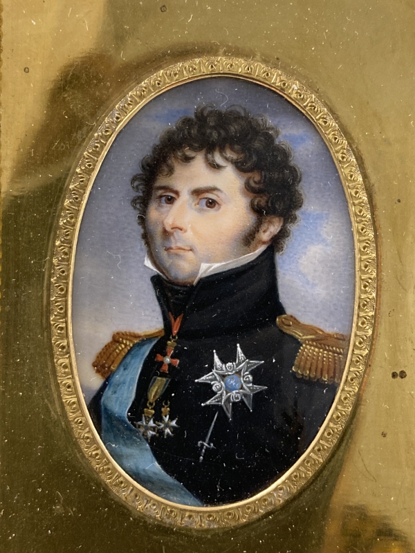 Carl XIV Johan Kopia efter porträtt av F. Gérard Kungliga Slottet i Stockholm. Monterad i samma ram som NMB 1003