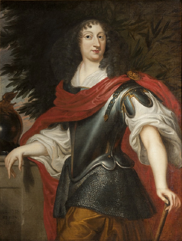 Kristina, 1626-1689, drottning av Sverige, som Minerva