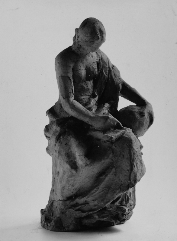 Allegorical Female Figure, seated with Globe and Book