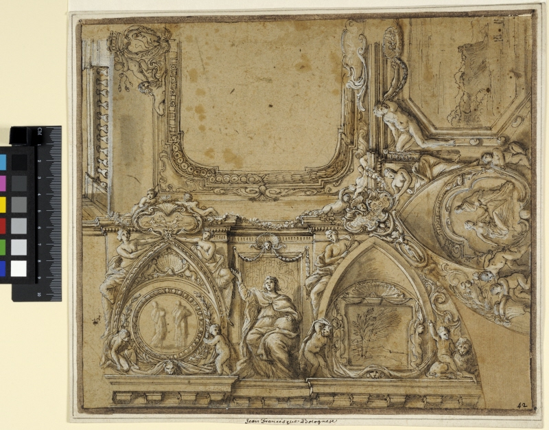 Design for Ceiling Decoration, probably for the Peretti Gallery in Palazzo Peretti-Almagià, Rome