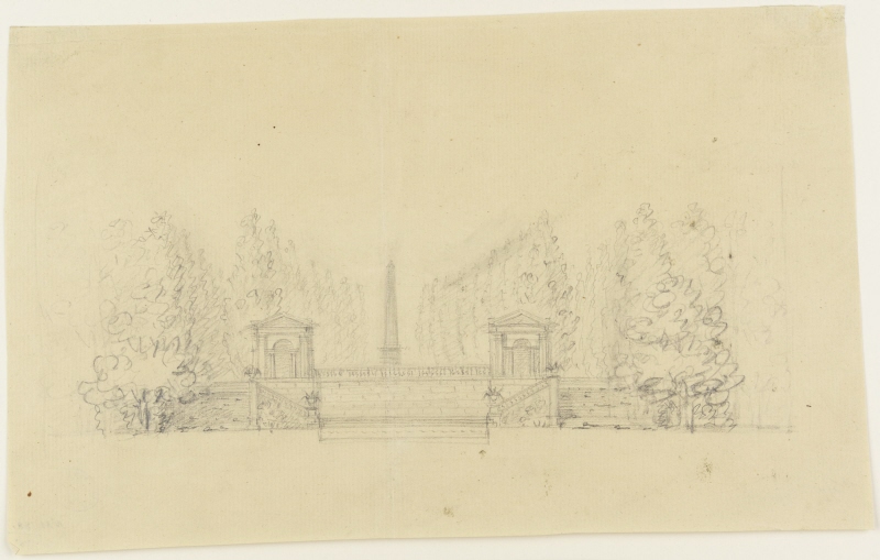 Design for the Remodelling of the Cascade in Drottningholm Pleasure Garden, Perspective