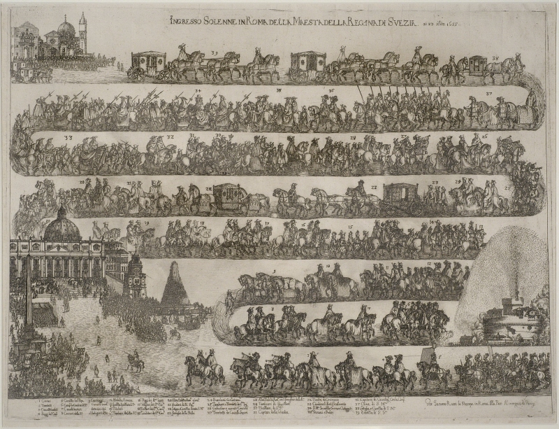 Processionen vid drottning Kristinas intåg i Rom 1655