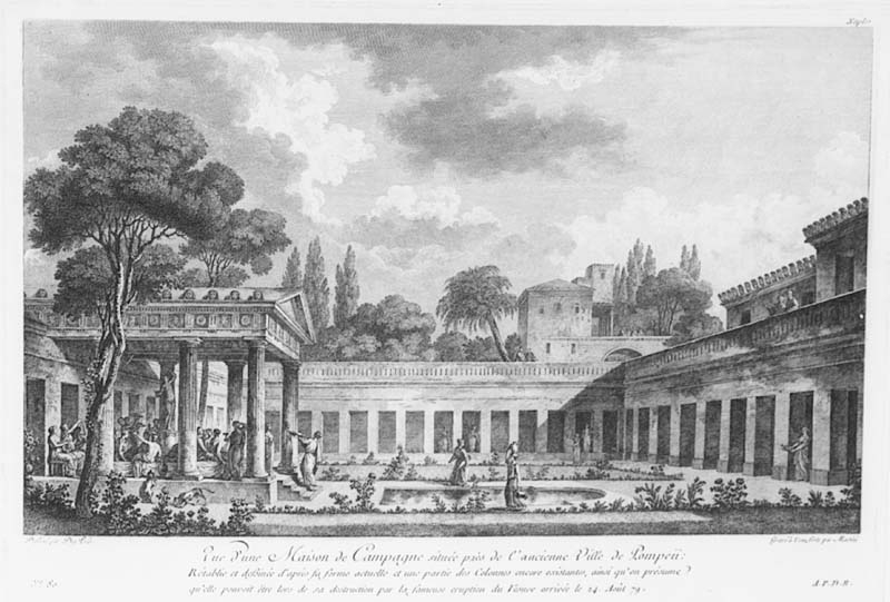 "Vue d'une maison de campagne... Pompeji" ingår i "architecture de diffèrents maîtres"